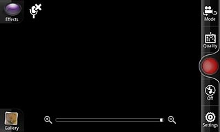 To turn video light on or off:Press the video light icon to turn video light on or off.