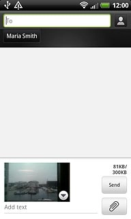 Write subject and text for your picture message.Press Send.