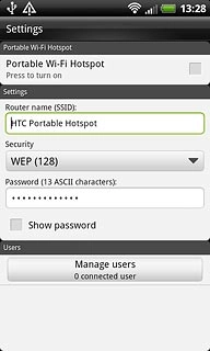 Press the drop down list below Security.