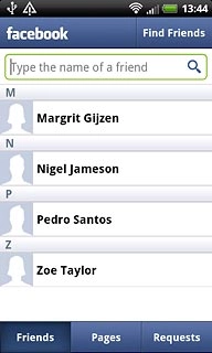 Press the required friend.