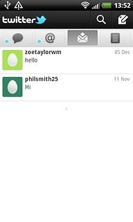 Press the required message.