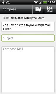 Press Subject.Key in a subject for the email message.