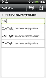 Press the required contact.Repeat the procedure to add more recipients.