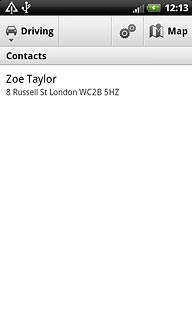 Contacts with addresses are displayed.Press the required contact.