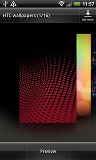 Slide your finger right or left on the display to select the required background image.