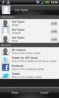 If no contacts are suggested:Press the merge icon next to the required contacts.