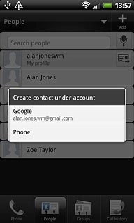 Press the required phone book, if required.