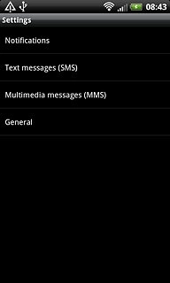 Press Text messages (SMS).