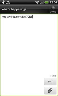 Key in text for the picture.Press Post.