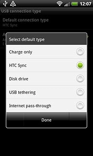 Press HTC Sync.