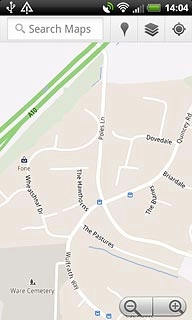 Press Search Maps and key in the required destination.Results matching what you key in are displayed.