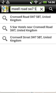 Press the required destination.