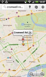 Press the information field above the destination.