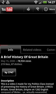 Start playing the required video clip, see above.Press More.