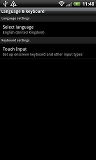 Press Select language.