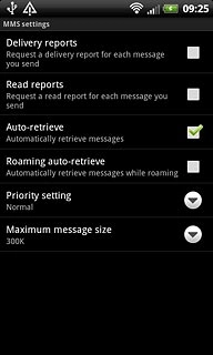 Press Roaming auto-retrieve to turn on the function.