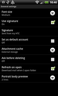 Press Set as default account to turn on the function.