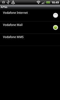 Press Vodafone Mail.