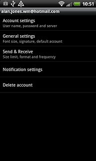 Press Delete account.