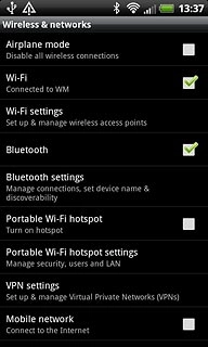 Press Mobile network to activate or deactivate data connections.