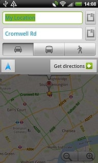 Press the required mode of transportation.