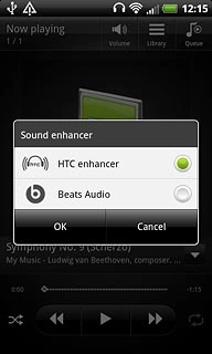 Press HTC enhancer or Beats Audio.