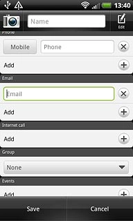 Press Email and key in the required email address.
