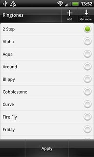 Press the different ring tones to listen to them.
