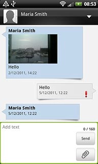 Press the required text message.