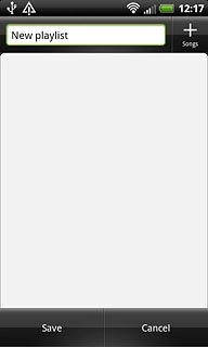 Key in a name for the playlist and press Save.