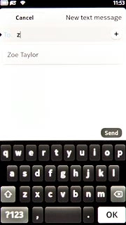 Key in the first letters of the required contact.Matching contacts are displayed.Press the required contact.