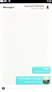 Press and hold the required text message.