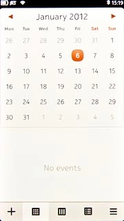 To go to month view:Press the month view icon.
