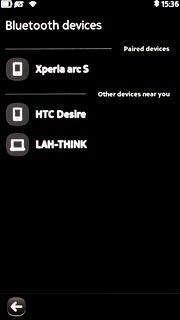 Press the required Bluetooth device.