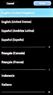 Press the required language.
