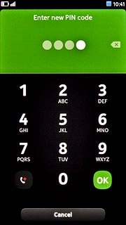 Key in a new four-digit PIN and press OK.