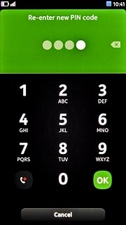 Key in the new PIN again and press OK.