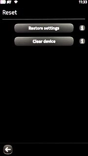 Press Restore settings or Clear device.