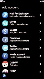 Press the required service provider.Follow the instructions on the display to log on to the required service.The contacts are synchronised with the phone book.