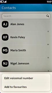 Press Edit voicemail number.