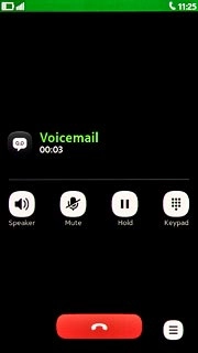 Press the disconnect icon to end the call.Slide your finger across the display to return to standby mode.