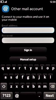 Press the field below Email address and key in your email address.