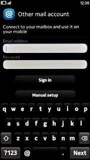 Press the field below Email address and key in your email address.