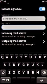 Press the field below My name and key in the required sender name.