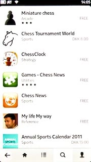 Press the required application.