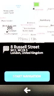 Press START NAVIGATION to start navigation.