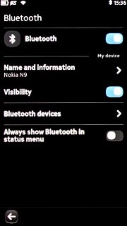 Press Bluetooth devices.Your phone now searches for devices and after a moment, a list of Bluetooth devices within range is displayed.
