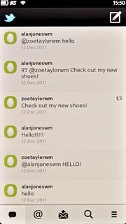 Press the new message icon.