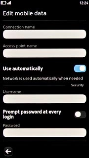 Press the indicator next to Use automatically.Depending on the current setting, automatic use of data connection is turned on or off.