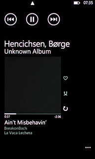 Press the repeat icon.Depending on the current setting, the function is turned on or off.